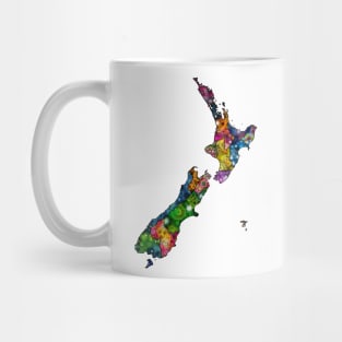 Spirograph Patterned New Zealand Provinces Map Mug